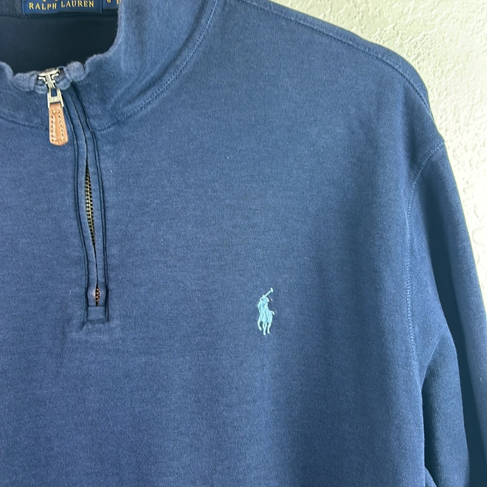 Polo Ralph Lauren quarter zip navy pullover - Picture 3 of 6